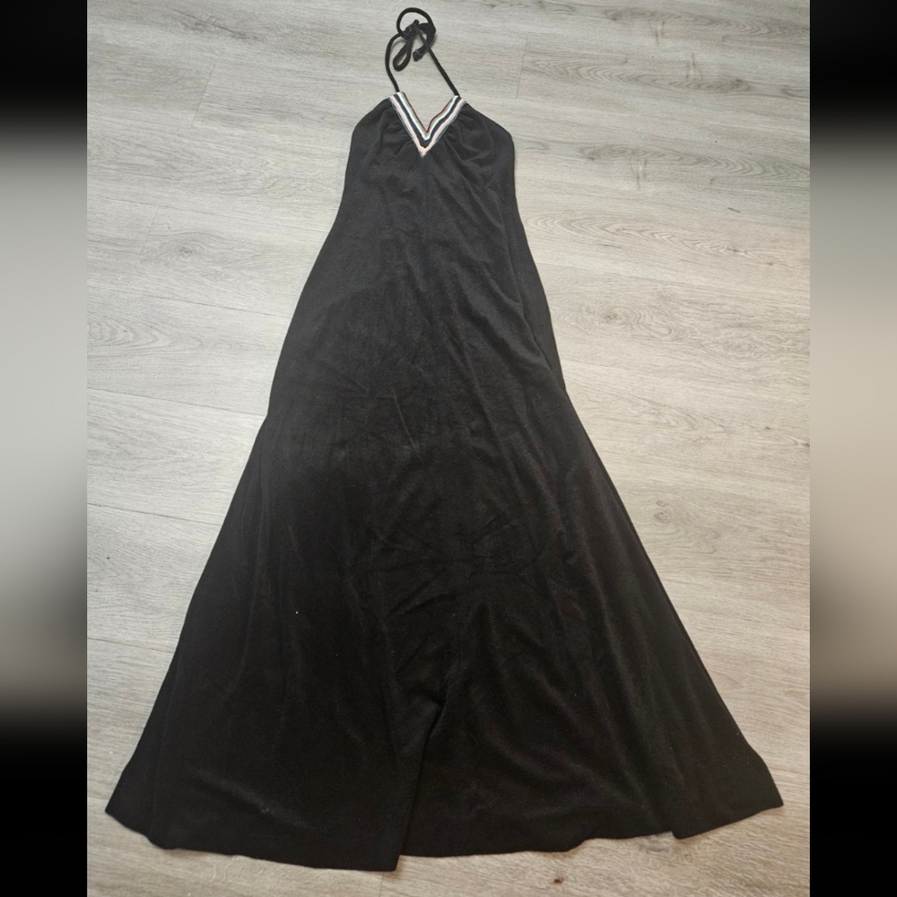 Elegant Black Halter Dress